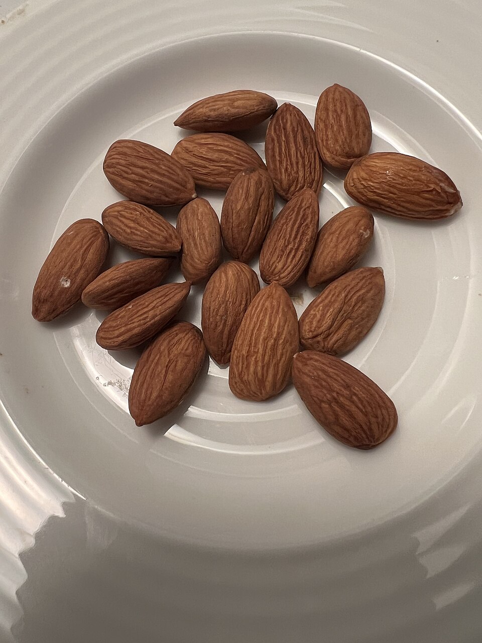 Bowl of raw almonds